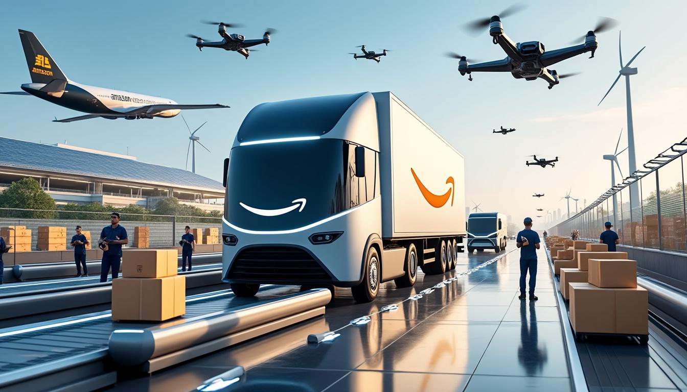 Amazon révolutionne la logistique : le géant du e-commerce investit le secteur du transport 6 découvrez comment amazon transforme la logistique en investissant massivement dans le secteur du transport, révolutionnant ainsi le e-commerce et la livraison.