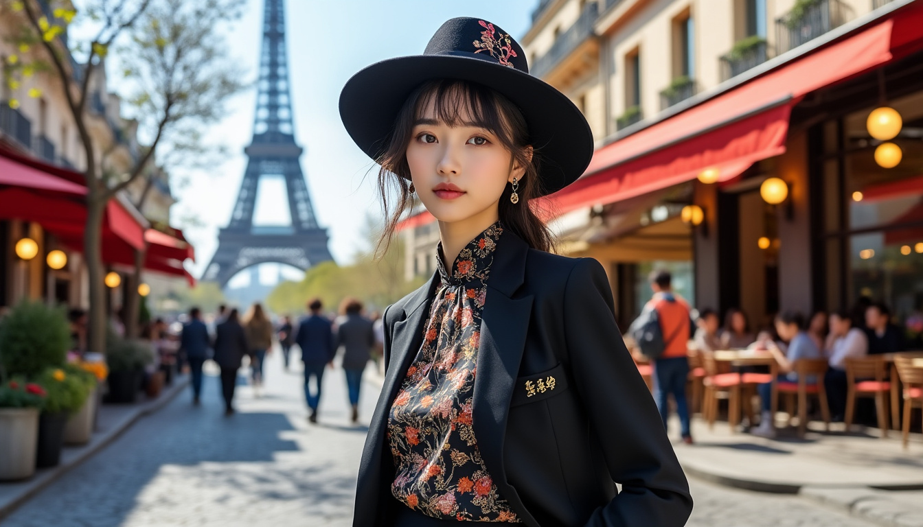 découvrez un style touristique unique à paris avec des tenues et accessoires signés par des marques chinoises, alliant élégance et originalité au cœur de la capitale.