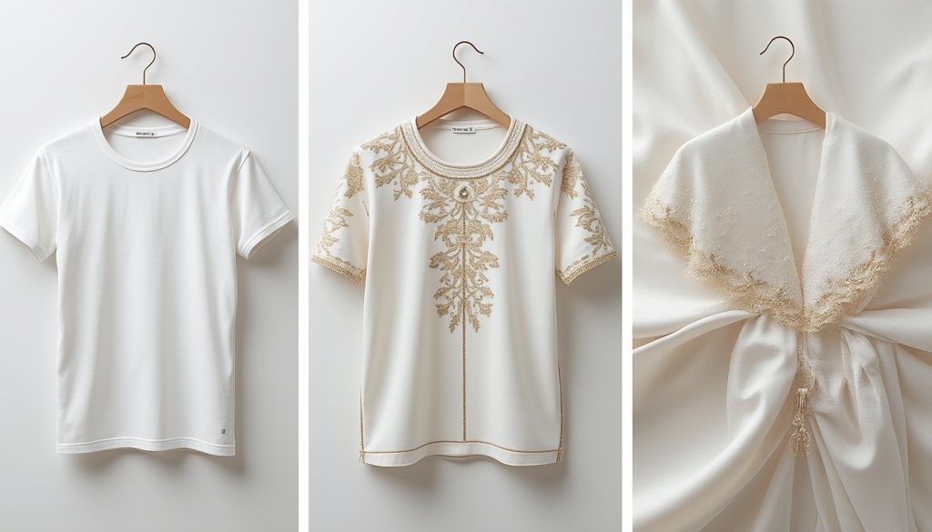 Comment un t-shirt blanc basique se transforme en un luxe à plus de 500 euros 1 découvrez comment un t-shirt blanc basique peut se métamorphoser en un vêtement de luxe valant plus de 500 euros, grâce à des techniques de design et des matériaux exclusifs.